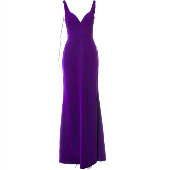 eggplant evening dress